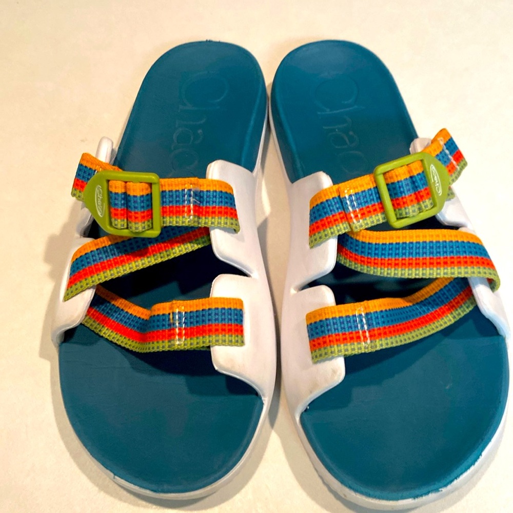 CHACO CHILLOS STRAP MULTICOLOR MULE SLIDE SANDAL COLORFUL SZ 6 EU 36